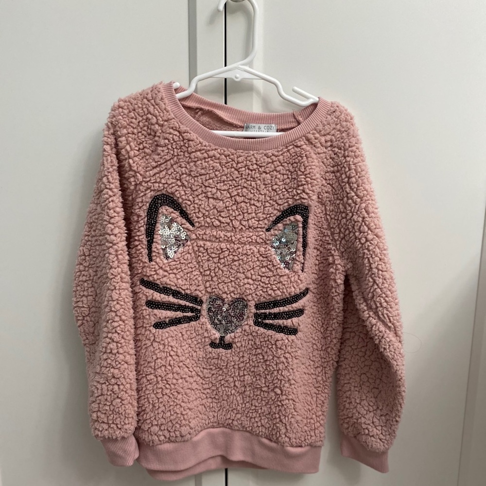 Pink kitty Cat Sweatshirt